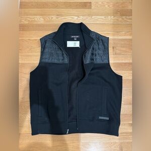 Men's Black Vest Michael Kors mixed media XL New with tags
